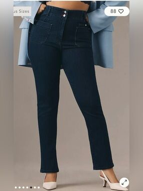 Maeve Junie High-Rise Slim-Leg Jeans